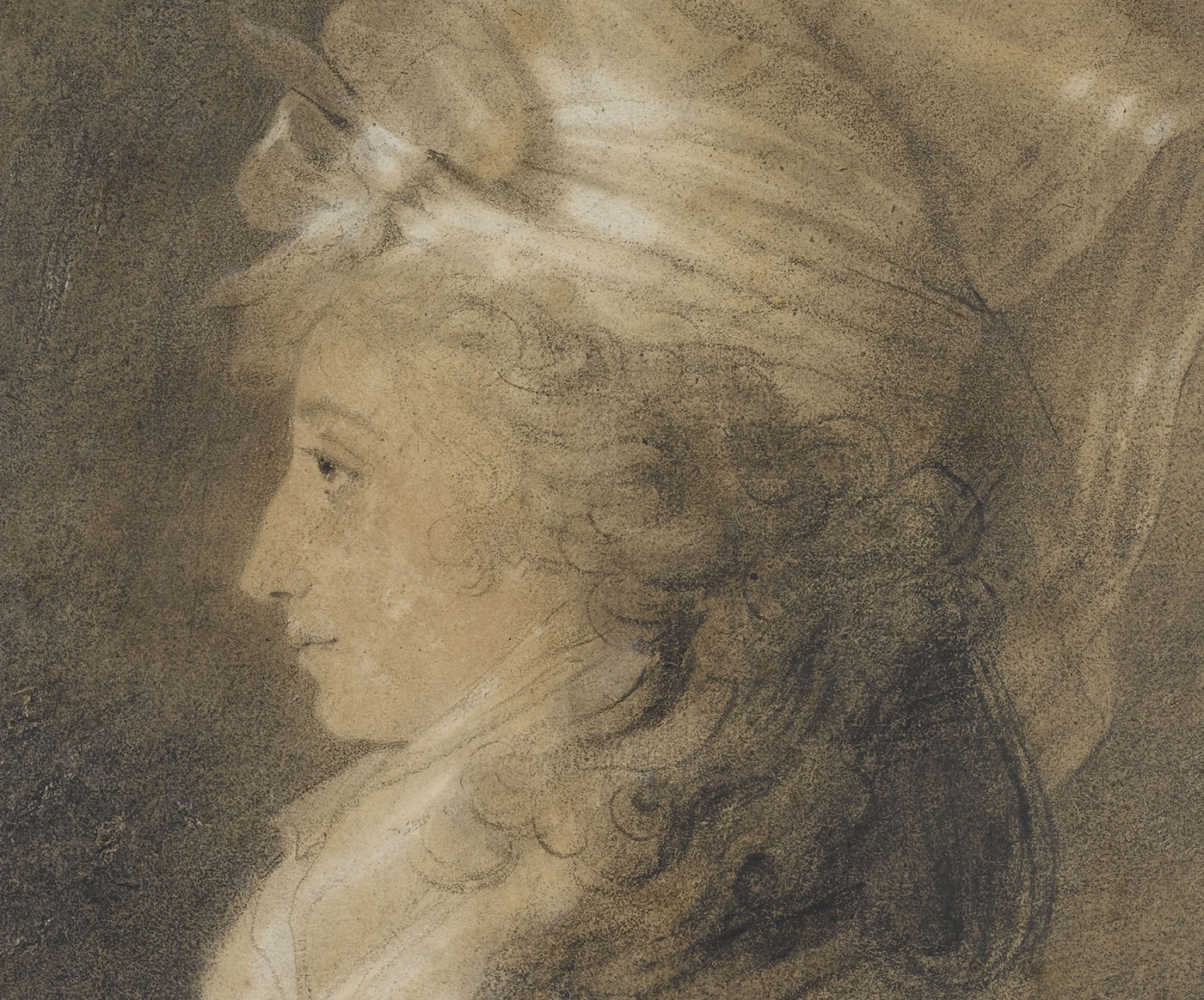 Jean-Baptiste Isabey, Portrait de jeune femme en grand bonnet